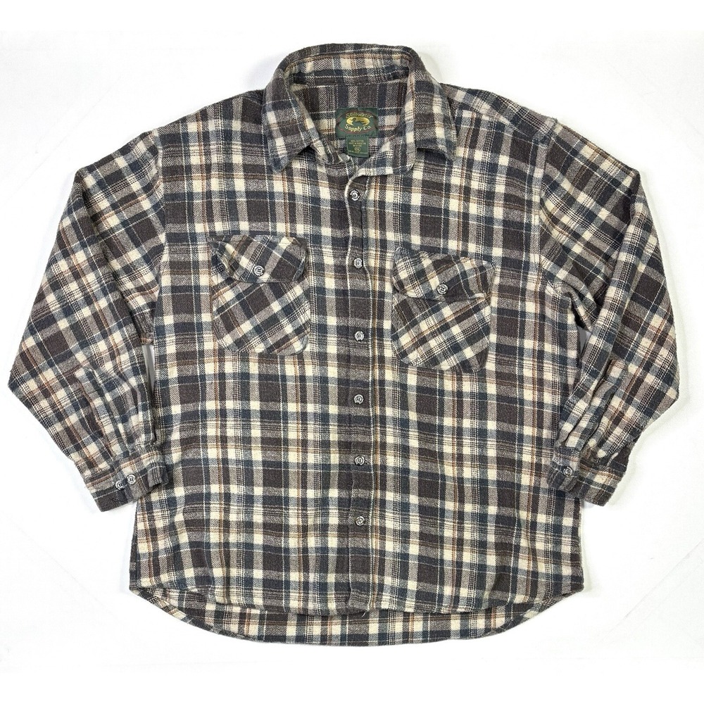 Stillwater Supply Co. Shirt Men's 2XL Long Sleeve Button Up Flannel Plaid